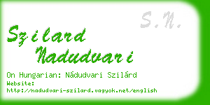 szilard nadudvari business card